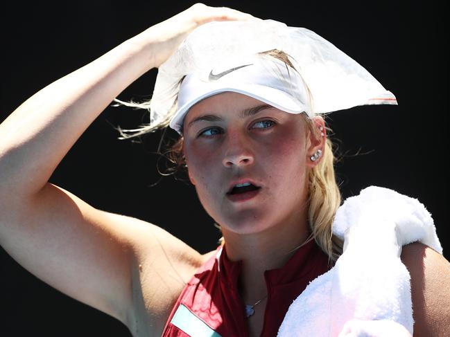 Marta Kostyuk had already threatened to pull out of a tournament if Azarenka was a participant. Picture: Getty Images