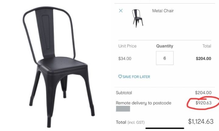 Kmart postage price for metal chairs slammed by Queensland mum Kidspot