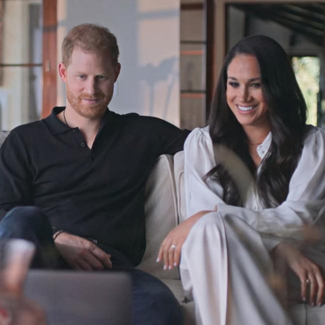 Harry and Meghan in their six-part documentary series. Source: Netflix