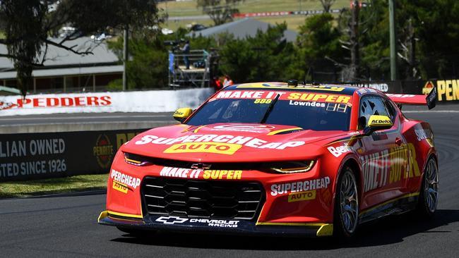 Craig Lowndes drives the Triple Eight Race Engineering Chevrolet Camaro in practice at Bathurst in 2023. Picture: Morgan Hancock/Getty Images