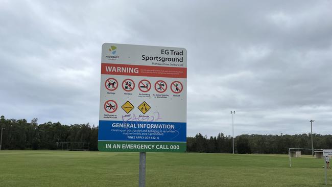 The EG Trad Sportsground at Old Bar where a toddler was crushed to death on Sunday, January 28, 2024. Picture: Janine Watson.