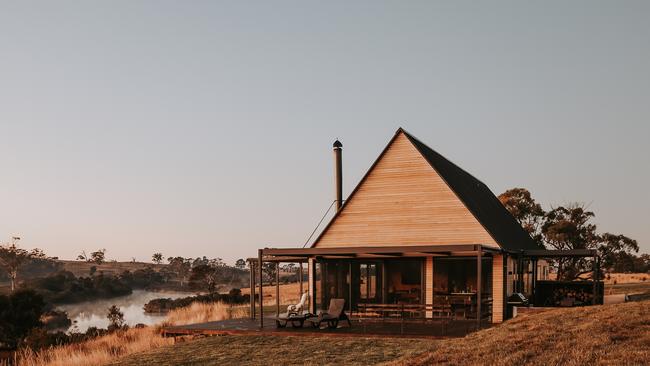 The north view of the Swan River Sanctuary lodge. Picture: Supplied for TasWeekend travel story. MUST CREDIT Stu Gibson. ONE-TIME USE only for re-use contact TasWeekend editor Kirsty Eade