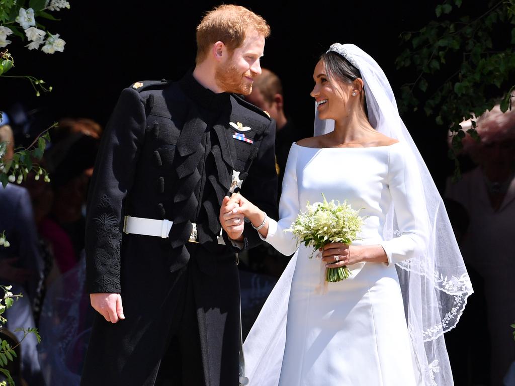 It was all smiles on the day but behind the scenes there was major divisions between the couple and the palace. Picture: Ben Stansall/WPA Pool/Getty Images