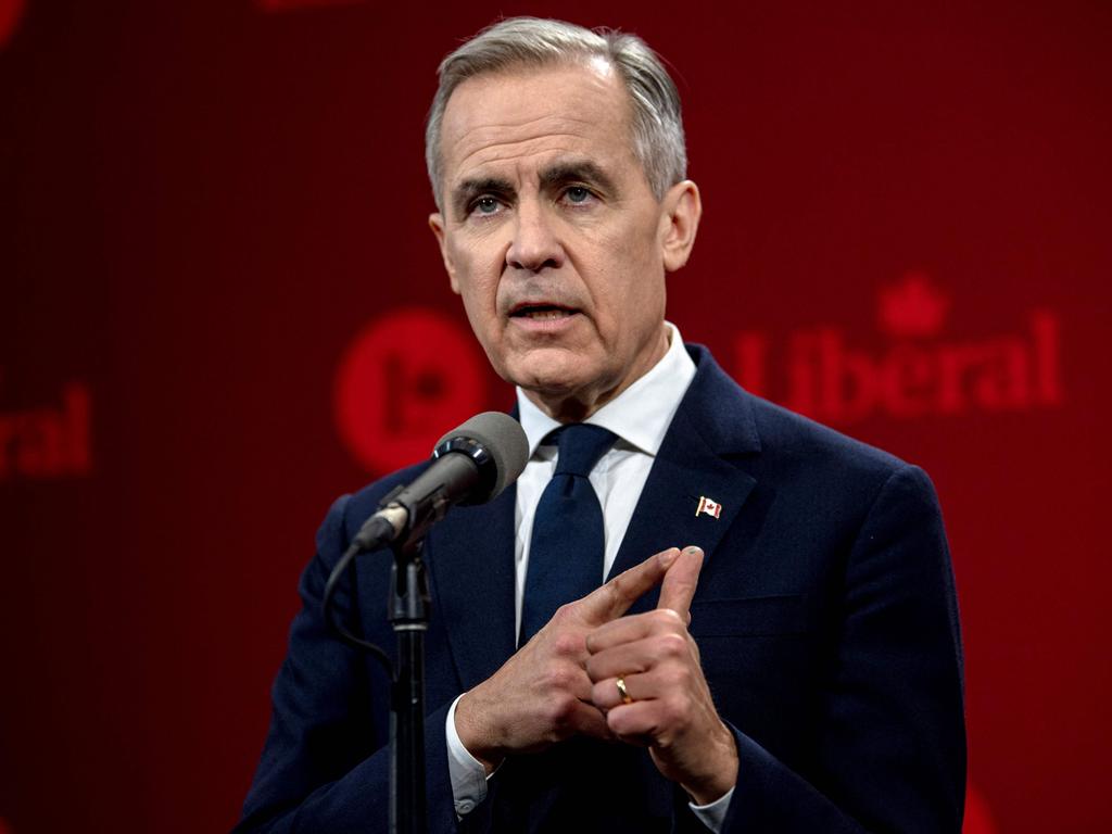 Mark Carney, the new Canadian prime minister, speaks during a press conference. Picture: AFP