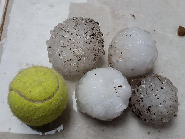 Sydney hail storm on February 18, 2017. Pics posted on Rouse Hill Times Facebook page. This picture: Kellyville, near Hezlett Rd