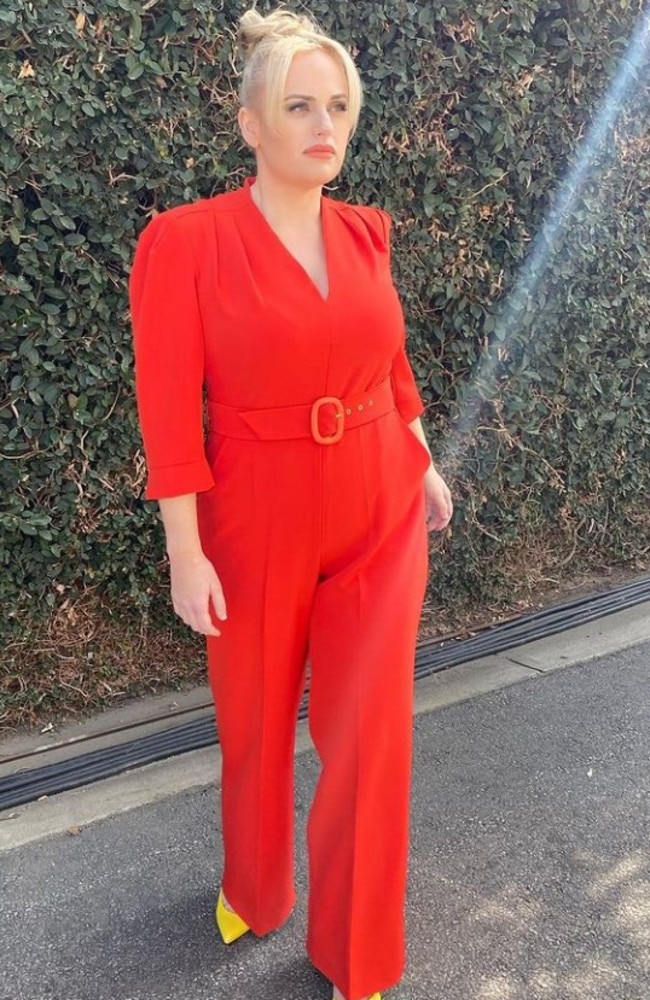 Lady in red. Picture: rebelwilson/Instagram