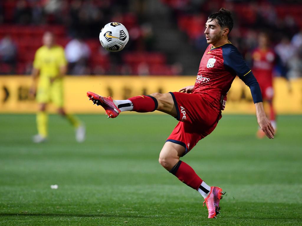 Joshua Cavallo in action for Adelaide United. Picture: Mark Brake/Getty Images