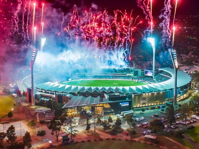 Renders for 2026 Commonwealth Games arenas and stadiums, Kardinia Park fireworks, GeelongPicture: Supplied