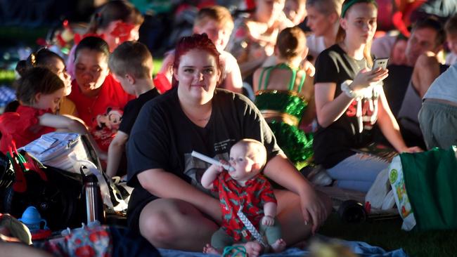 Carols by Candlelight at Riverway 2022. Breanna Stewart with nephew Atticus Cheslett, 6 months. Picture: Evan Morgan