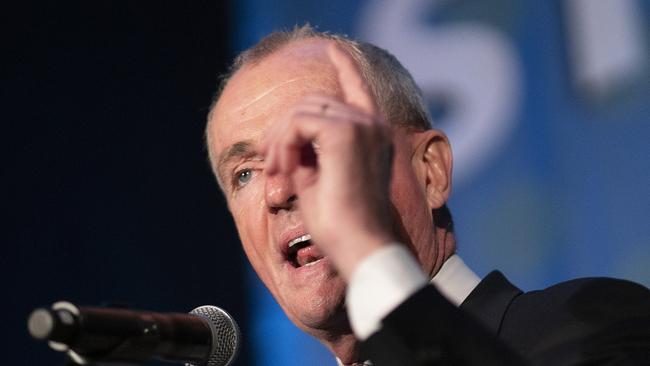 New Jersey Governor Phil Murphy delivers a speech to supporters in Asbury Park after a narrow victory. Picture: AFP