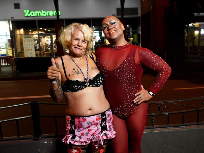 After 30 years of Hooker’s Balls, we bring you the very best photos from the past three decades. Here’s one from 2017, featuring Ann Moul-E and Sherri. PICTURES: NT News photographers