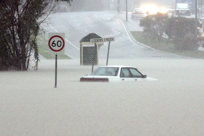 Flooding on the Gold Coast. Wardoo Street, Southport.