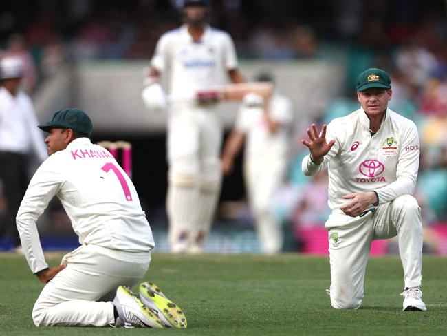 The current Test side is bracing for the departure of several experienced players over the coming years, including Usman Khawaja and Steve Smith. Picture: AFP