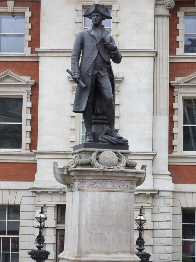 A bronze statue of Captain James Cook. Picture: News Corp Australia Network