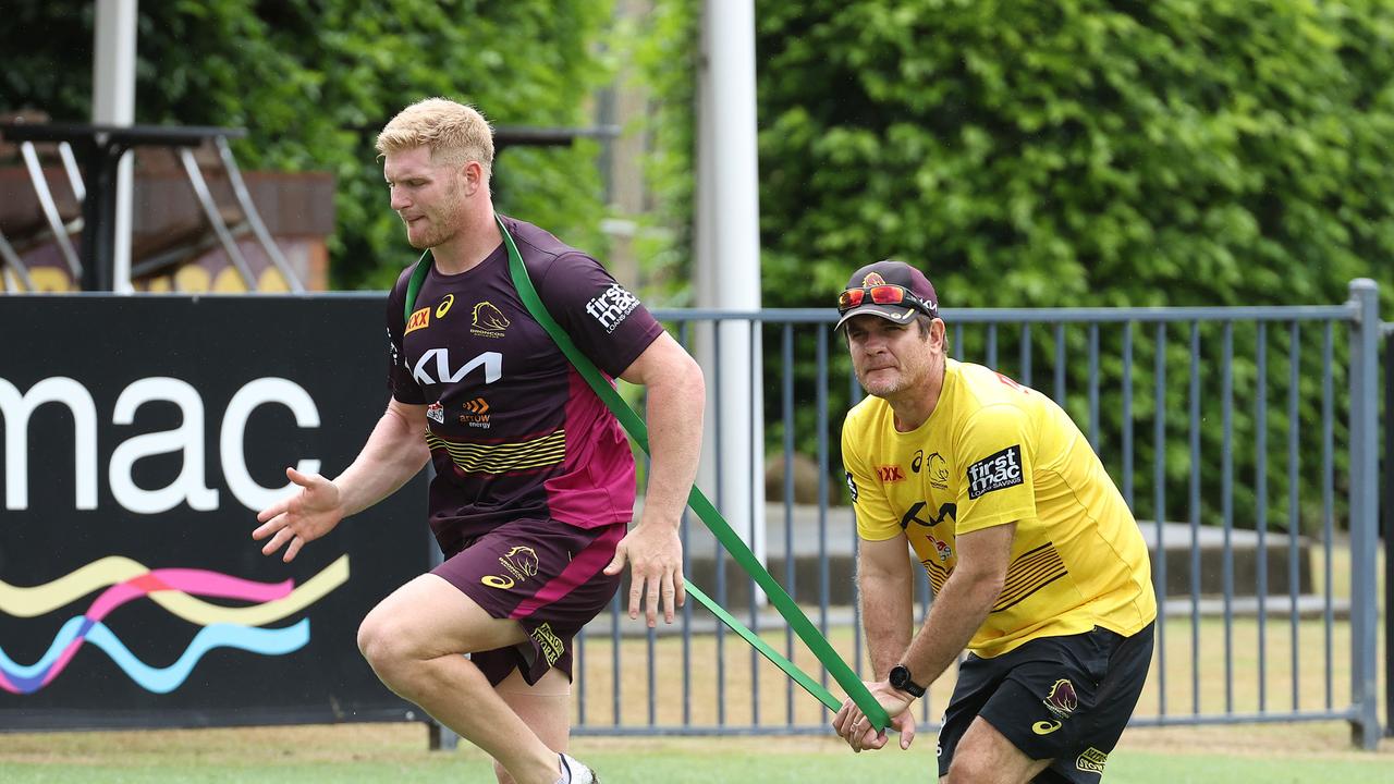 Thomas Flegler, Brisbane Broncos training, Red Hill. Picture: Liam Kidston.