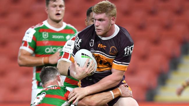 Tom Flegler led the way up front for the Broncos. Picture: Scott Davis/NRL Photos