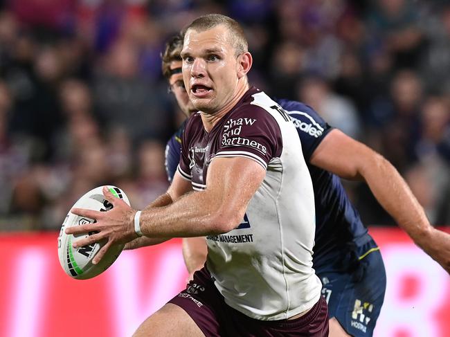 Sydney Roosters skipper James Tedesco is expecting Tom Trbojevic to fire in Friday’s NRL semi-final. Picture: Bradley Kanaris/Getty Images