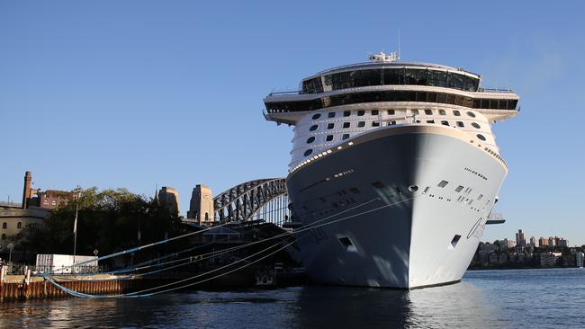 Ovation of the Seas in Sydney Harbour. Picture John Grainger