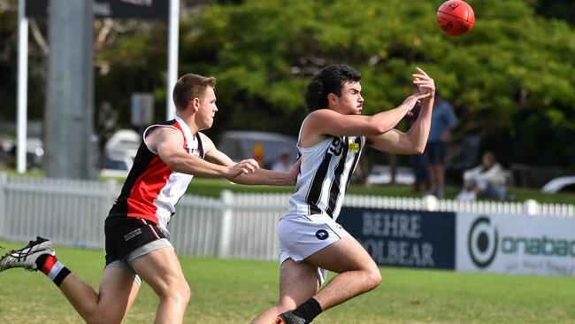 QAFL Colts Morningside Panthers v Sherwood Magpies. Saturday April 29, 2023. Picture, John Gass