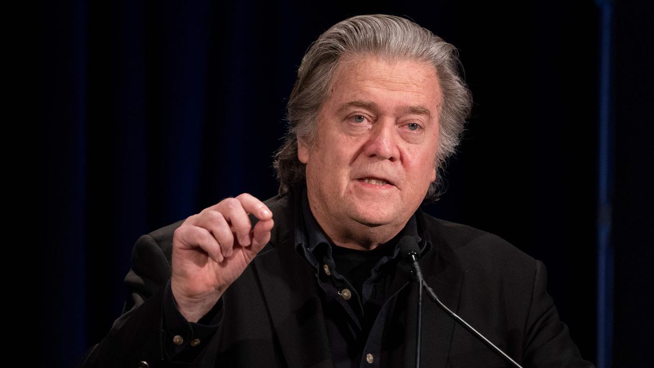 A pardon for former adviser Steve Bannon is said to be ‘TBD’. Picture: Don Emmert/AFP