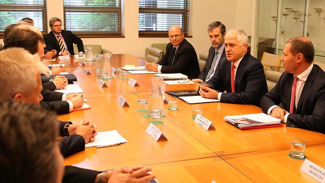 The PM holds a roundtable with the gas industry at Parliament House in Canberra this week. Picture: Kym Smith