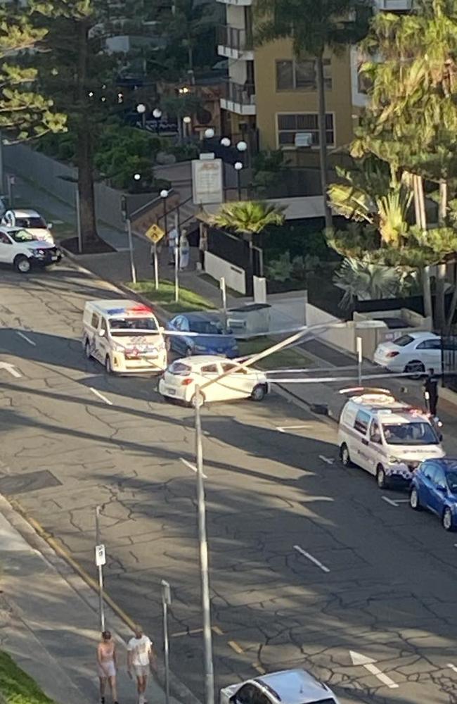 Emergency services were called to an accommodation provider on Trickett Street around 2.40pm on Tuesday following reports of a woman being struck by a vehicle. Picture: Facebook