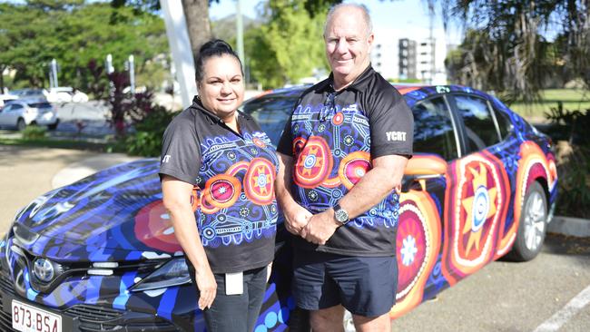 Co-responder ride along. Police liaison officer Ngaire Nogar and youth justice co-responder officer Jim Fitzgerald.