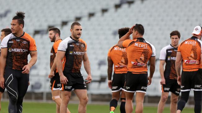 Robbie Farah during a Tigers training at Campbelltown Stadium.