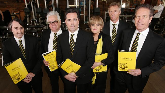 Members of Focus on Footy’s short-lived Richmond board challenge. Picture: Michael Klein