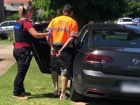 Police arrest two men after raiding a Caroline Springs home. Picture: Victoria Police