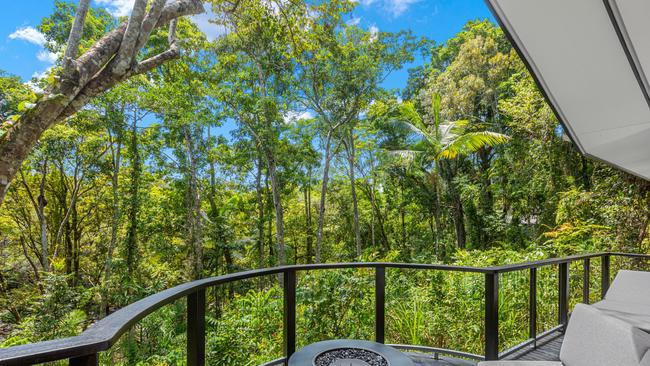 A stay in the Billabong Suite, pictured, is $1050 per person, per night, at Silky Oaks Lodge at Mossman. Picture: supplied.