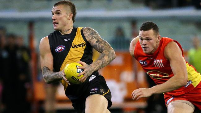 Dustin Martin was outstanding against the Suns. Picture: Colleen Petch