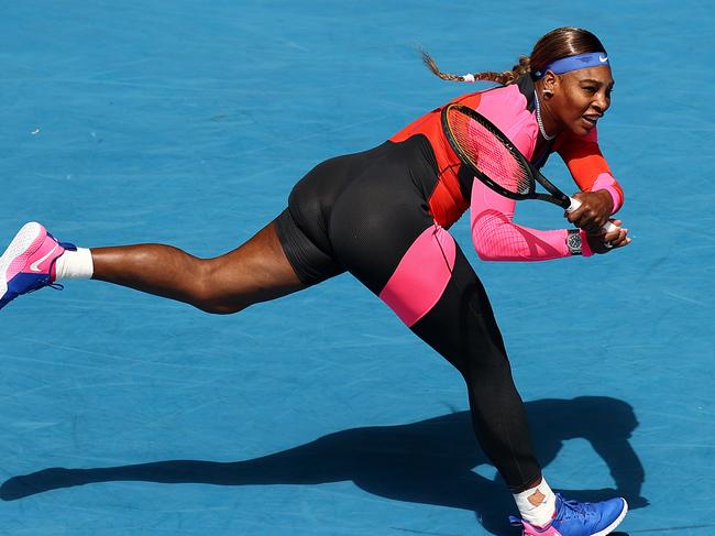 Serena Williams is aiming for a record-breaking 24th grand slam title in Melbourne. Picture: Cameron Spencer/Getty Images