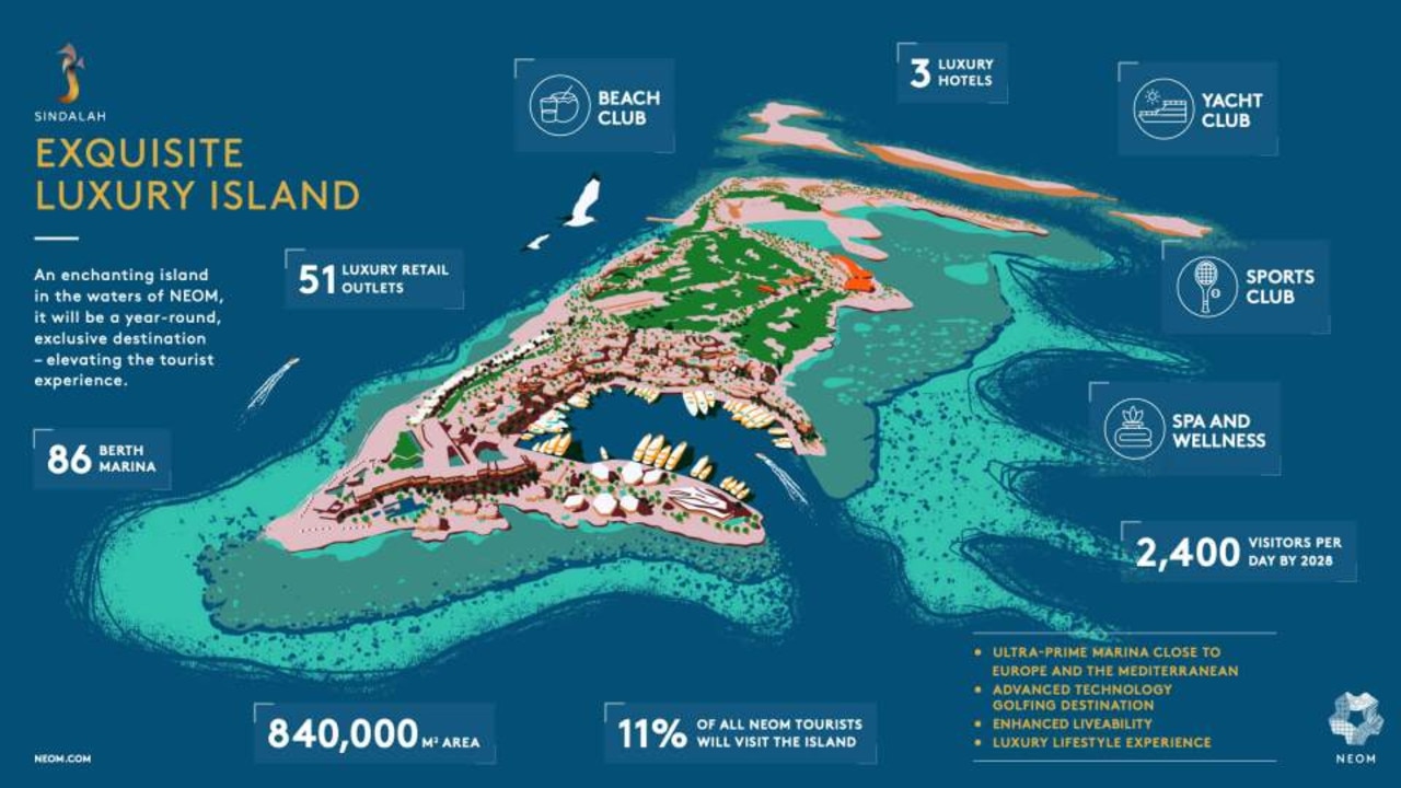 The grand plans for the island. Picture: NEOM