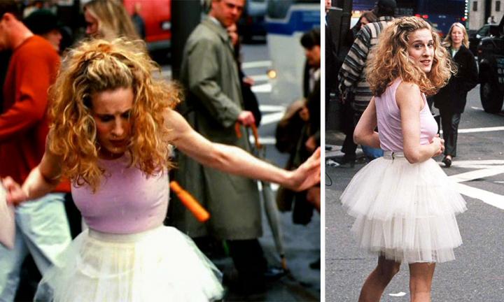 Sarah Jessica Parker Carrie Bradshaw Pink Dress Sex and the City