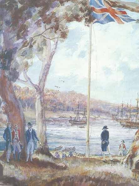 Landing of the First Fleet, under the command of Arthur Phillip R.N. Picture: Courtesy of Mitchell Library, State Library of New South Wales