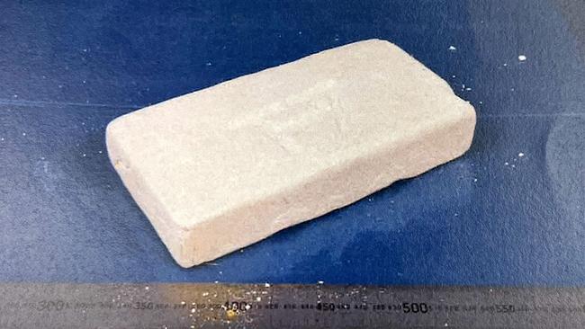 Bricks of cocaine seized by the AFP which were said to have been similar to the one described by Person A. Picture: Supplied.