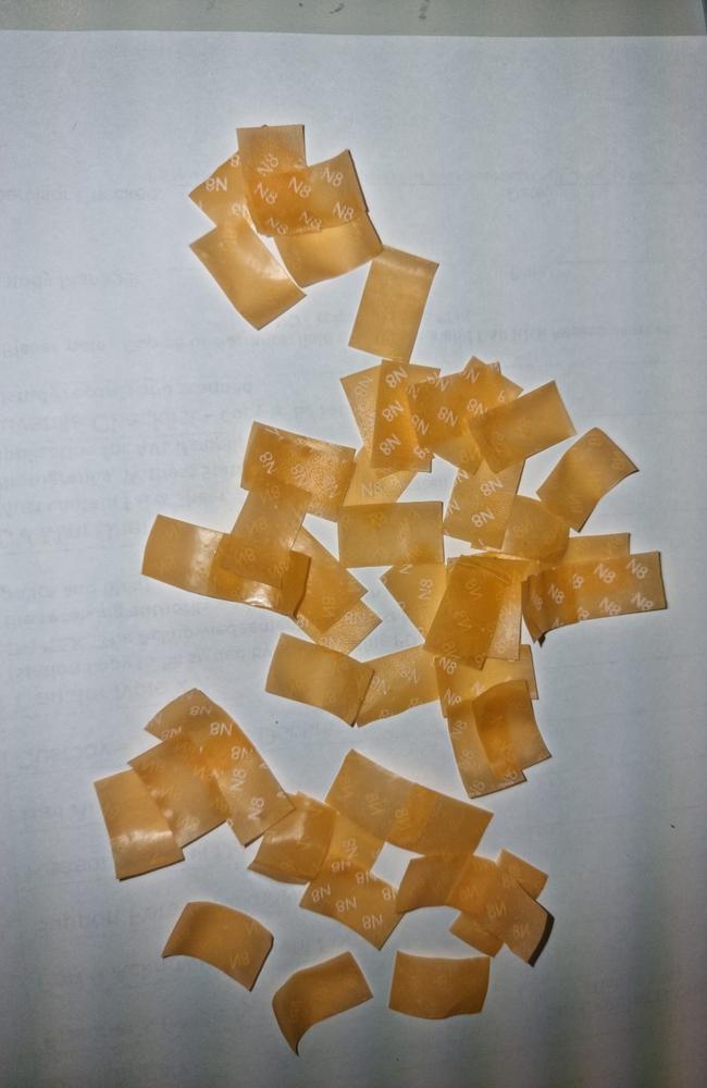 80 suboxone strips found on visitor leaving Macquarie Correctional Centre. Buprenorphine is a type of suboxone. Picture: Supplied