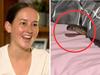 Moment woman bitten by snake in bed