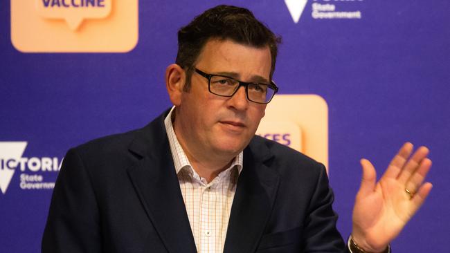 Premier Daniel Andrews claims he needs to ration doses. Picture: Sarah Matray