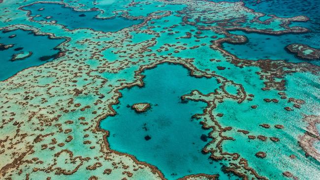 Heart Reef on the Great Barrier Reef.