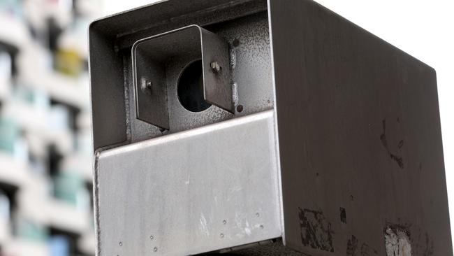 SYDNEY, AUSTRALIA - NewsWire Photos JULY 19, 2024: A red light speed camera in the Sydney CBD. NSW has launched a new taskforce to investigate fraud in the demerits system.Picture: NewsWire / Damian Shaw