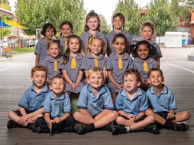 St Mary’s Primary School Back Row L-R: Hannah Jins, Yowana Topouzakis, Ivie Moore, Alaska Frith, Harriet Farran Middle Row L-R: Ollie Mamone, Madison Polgar, Eveleyn Soldani, Myvel Yacoub, Liana Deepu Front Row L-R: Darcy Quinn, Easton Watkins, Rex O’Neill, Brayden Shallue, Xavier Cooper