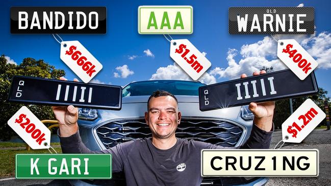 Imran Sudradjat is selling two personalised plates for $300,000 each. Picture: NIGEL HALLETT