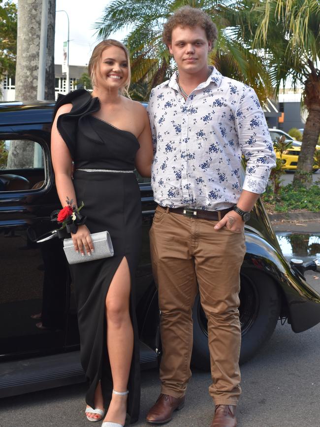 Lucy Bradferd and her brother Lachlan Bradferd at the Sarina State High School formal at the MECC, Mackay, on Thursday November 19. Picture: Zizi Averill