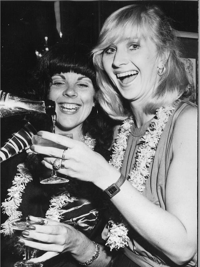 NYE celebrations 1979. At the TravelLodge party were Margaret Hair and Pam Freddi