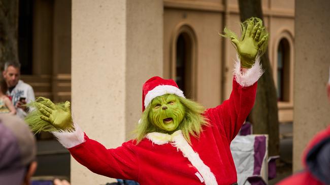 Paul, is that you? The Grinch at the 2022 National Pharmacies Christmas Pageant in 2022. Picture: Matt Loxton