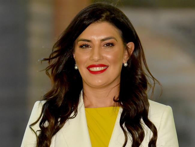 NSW Minister for Small Business Eleni Petinos at a swearing in ceremony at NSW Government House in Sydney, Tuesday, December 21, 2021. (AAP Image/Mick Tsikas) NO ARCHIVING POOL PICTURES