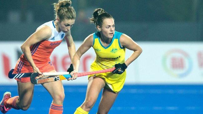 Hayley Padget in a Champions Trophy match against the Netherlands in China in November