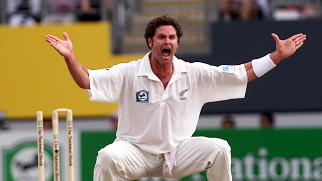 Chris Cairns in his pomp playing for New Zealand.